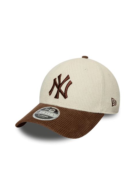 New Era 9FORTY New York Yankees MLB Cord M-Crown Cream Brown Adjustable CapUnisex NEW ERA | Caps | 60915868-